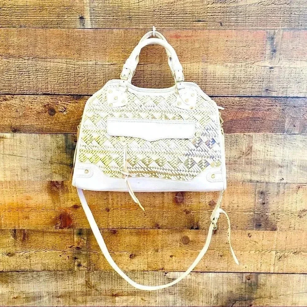 Rebecca Minkoff Leather White/Metallic Gold Purse